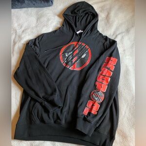 Marvel Deadpool and Wolverine Black and Red Hoodie